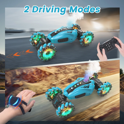 1:12 RC 2.4Ghz 4WD Hand Controlled RC Car with 360° Rotating, Spray, Lights & Music