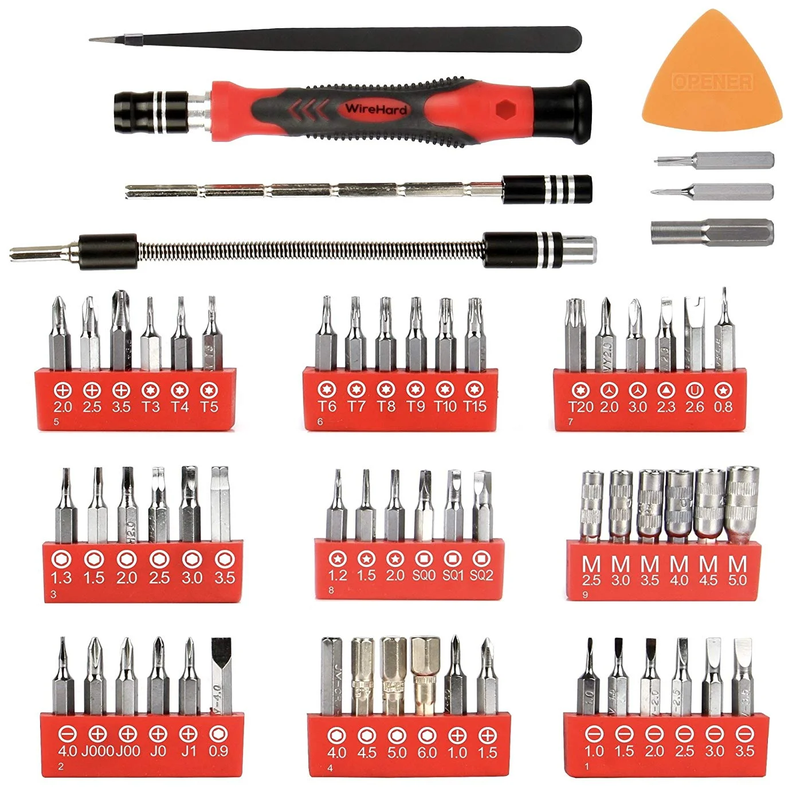 62in1 Multi-Bit Precision Screwdriver Set Magnetic iPhone and Computer Repair Tool Kit