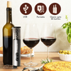 5 Piece Rechargeable Electric Wine Opener Set - Includes Stopper, Pourer, Foil Cutter, Charging Cord (USB-C), Electronic Corkscrew