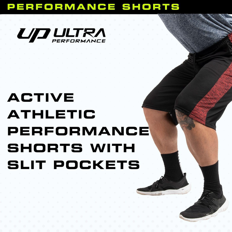 5 Pack Men's Ultra Performance Athletic Gym Shorts