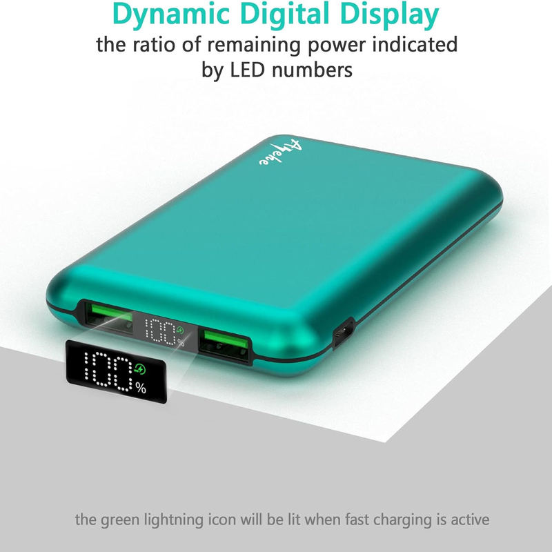 10000mAh Portable Power Bank Phone Charger, Dual 3A High-Speed Output