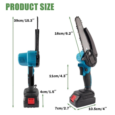 Electric Chainsaw Cordless Chain Saw with 2 Large Capacity Batteries, Gardening Tools for Wood Cutting Tree Trimming