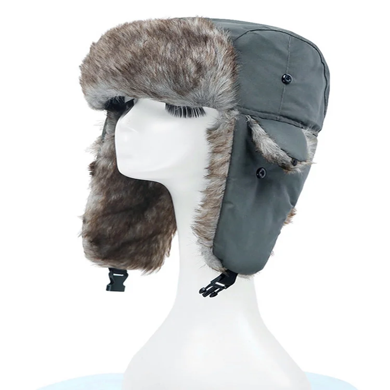 Unisex Trapper Bomber Hat with Warm Ear Flaps