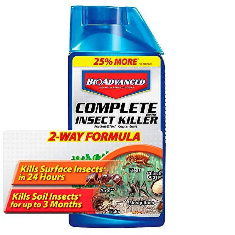 Bioadvanced 700270B Science-Based Solutions Grub, Ant & Mosquito Killer for Lawns, Pest Control, 40 Oz, Concentrate