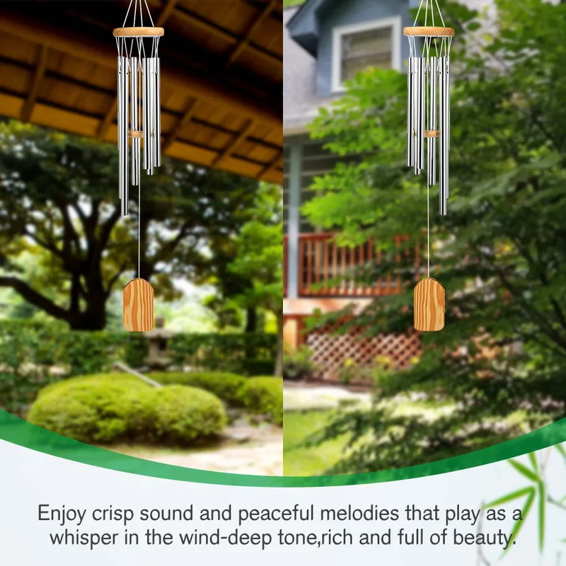 Wind Chimes Bells -  6 Metal Tubes