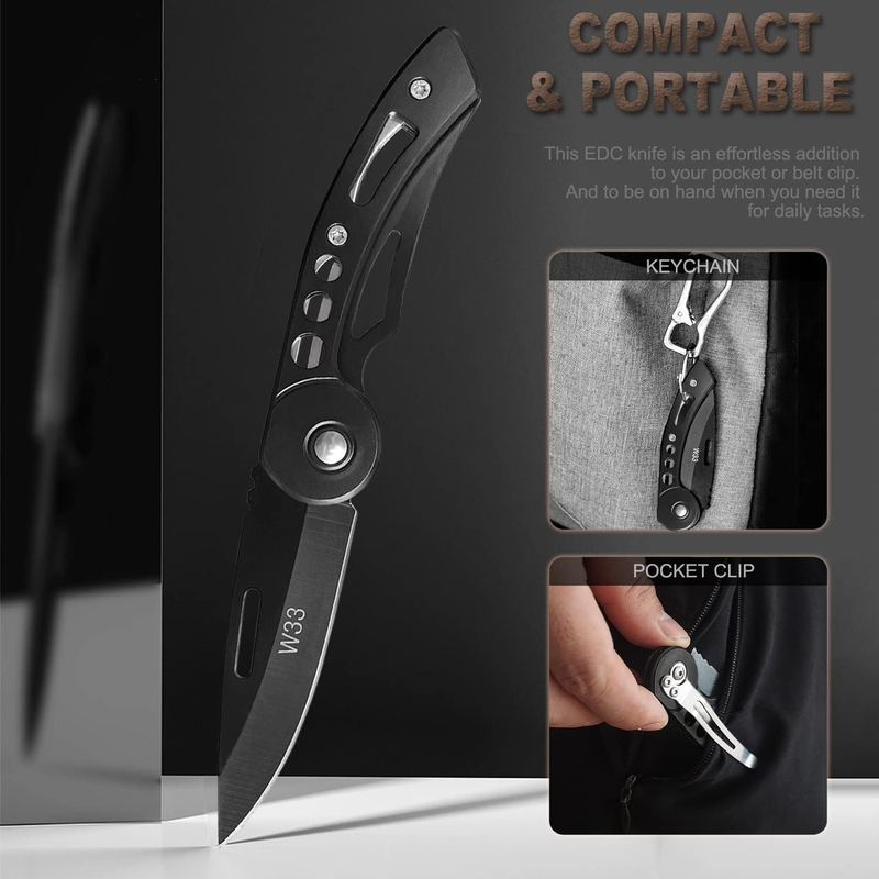 Stainless Steel Key Knife/Box Cutter Knife - Small Compact Knife