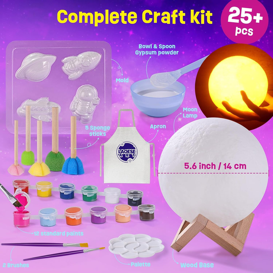 Paint Your Own  Lamp Kit - DIY 3D Space Night Light for Kids