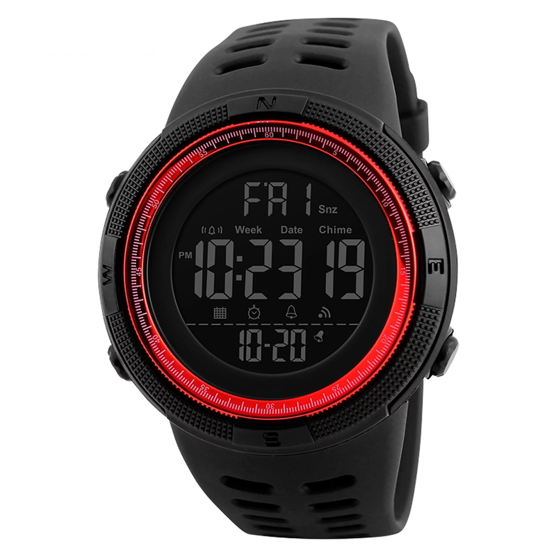 Men's Waterproof Digital Sport Watch, Alarm, Back Light, Classic Big Face