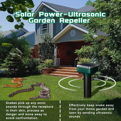 4 PC Snake Repellent Set for Yard - Powerful, Sonic- Outdoors & Pet Safe