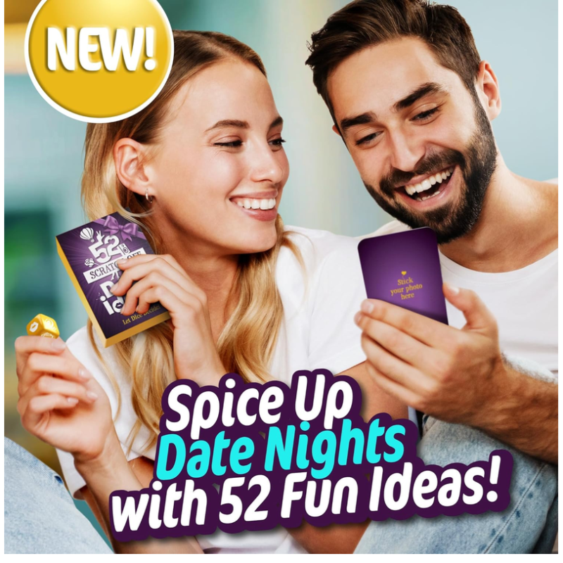 52 Scratch Off Date Night Ideas with Decision Dice