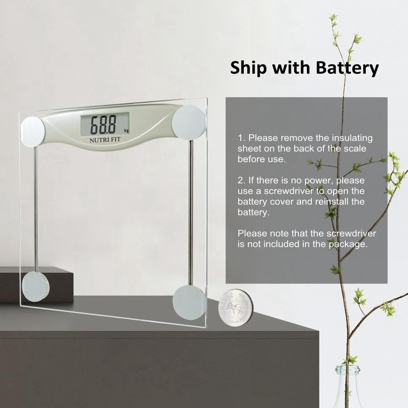 Digital Bathroom Scale for Body Weight, Precision Weighing Scale for Weight Loss, High Accuracy Measurements