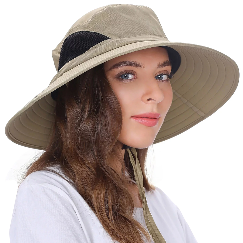 Wide Brim Bucket Hat - Water Repelling Sun Hat