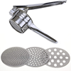 Stainless Steel Potato Ricer - 3 Interchangeable Discs for Fine, Medium, and Coarse