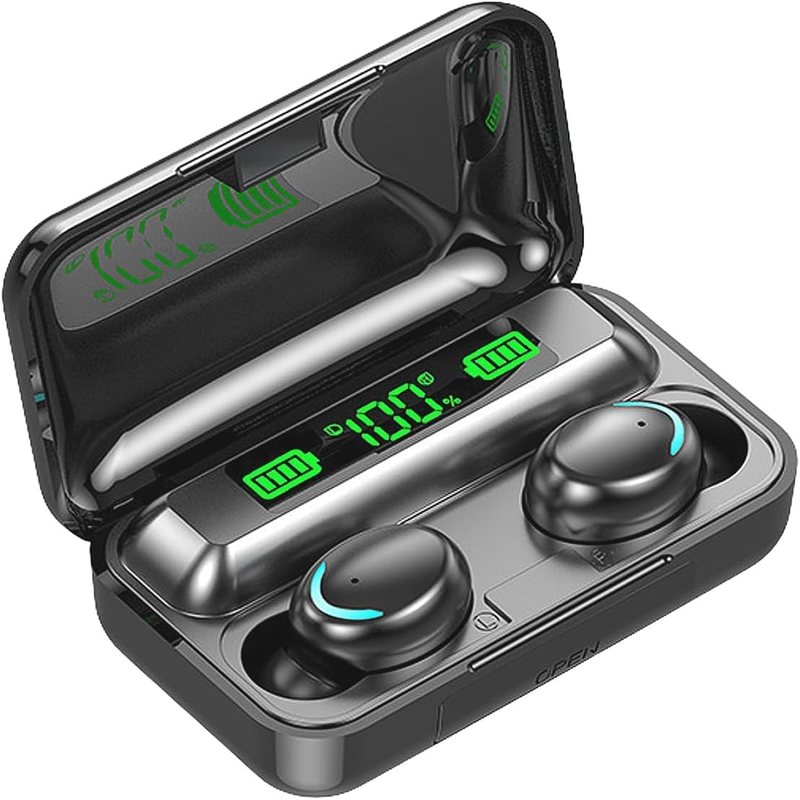 HiFi Stereo Wireless Earphones - Mini Ear Buds IPX7 Waterproof Led Display