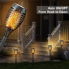 4 Pack Led Solar Torch Light with Flickering Flame Outdoor Waterproof, Auto On/Off Solar Garden