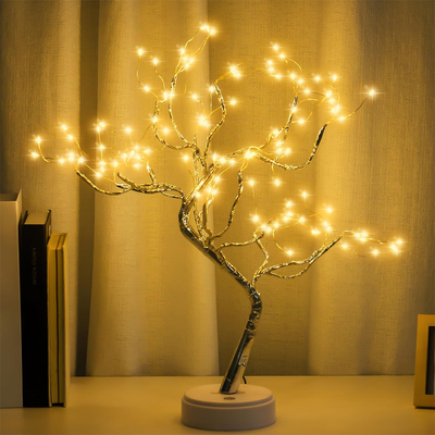 20" 108 LED Tabletop Bonsai Tree Light - Battery/USB Operated