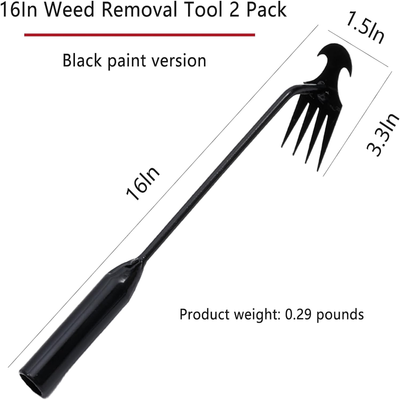 4-Tine Manganese Steel Forged Hand Weeder Cultivator for Weeding & Gardening