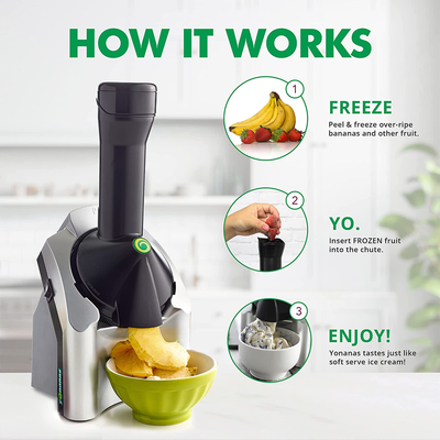 Dairy-Free Frozen Fruit Soft Serve Maker, Includes 36 Recipes, 200-Watts