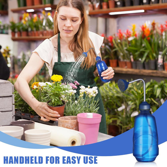 450ML Plant Watering Can – Squeeze Bottle with Bend Spout & Spray Head for Succulents