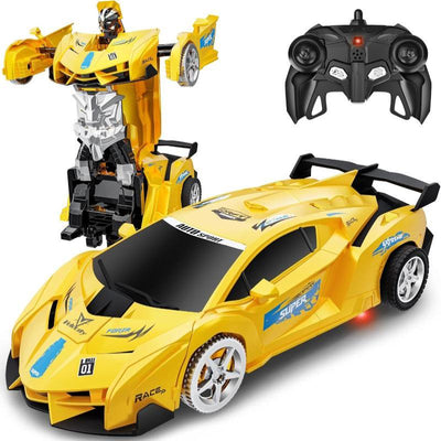 Remote Control Car with 360° Rotating Deformation Robot Toy