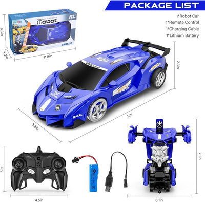 Remote Control Car with 360° Rotating Deformation Robot Toy