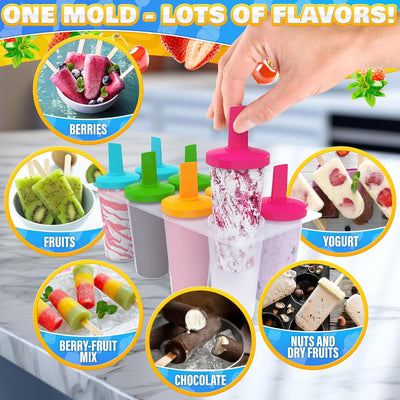 8 Pcs Ice Cream Maker Ice Pop Mold