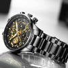 Men's Analog Chronograph Military Watch - Waterproof Quartz Gold Stainless Steel