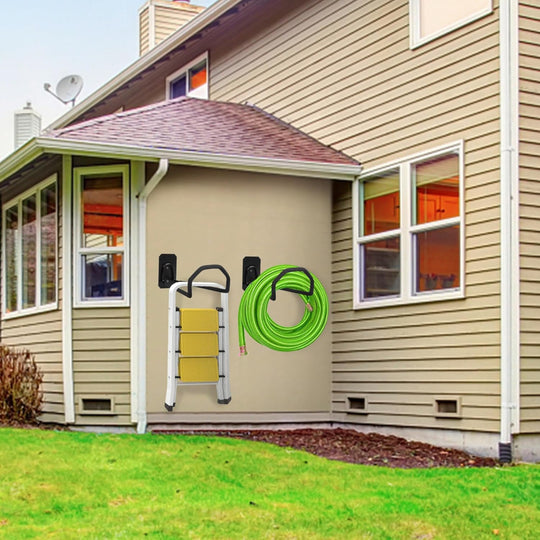 Heavy-Duty Garden Hose Holder – Wall-Mounted Metal Water Hose Hanger, Sturdy Hose Reel Hook for Outdoor Garden Storage