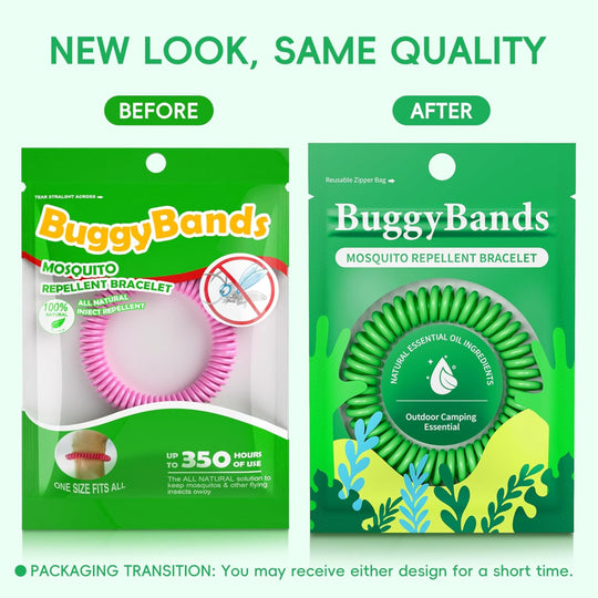 Mosquito Repellent Bracelets - DEET Free Waterproof Bands for Outdoor Protection