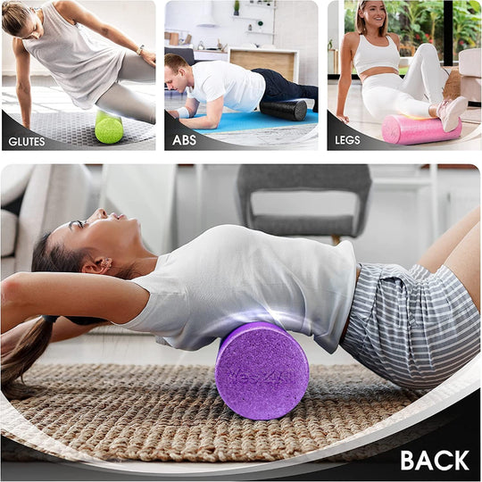 Foam Roller – High Density Exercise Roller for Yoga Pilates Stretching Recovery Use