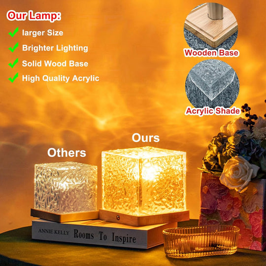 Ocean Wave Light Projector – 16-Color Dimmable Ambient Mood Lamp with Remote – Crystal Northern Lights for Bedroom, Bathroom & Playroom