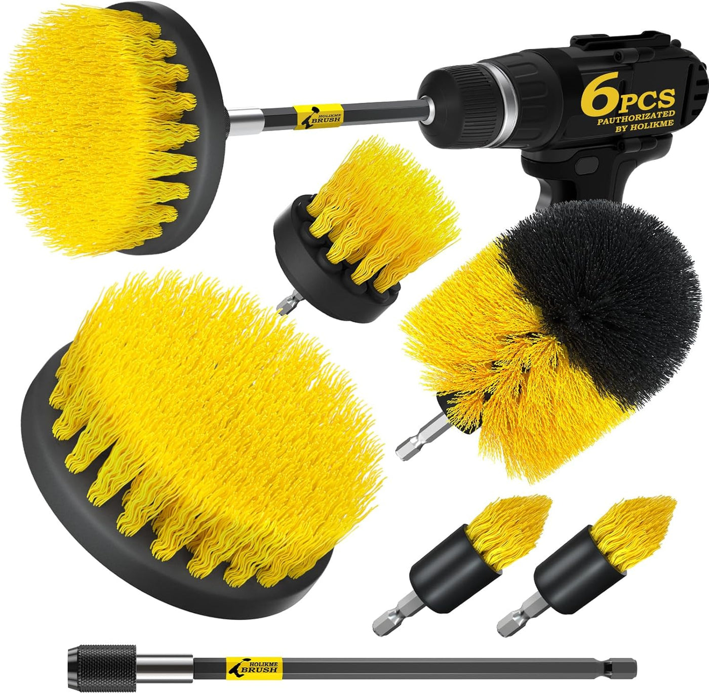 6 Piece All Purpose Drill Brush Power Scrubber Cleaning Set