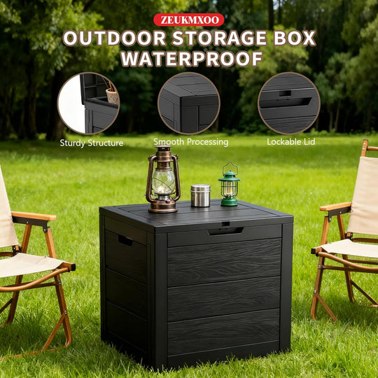 Outdoor Storage Box – Waterproof Resin Deck Box for Package Delivery Patio Storage