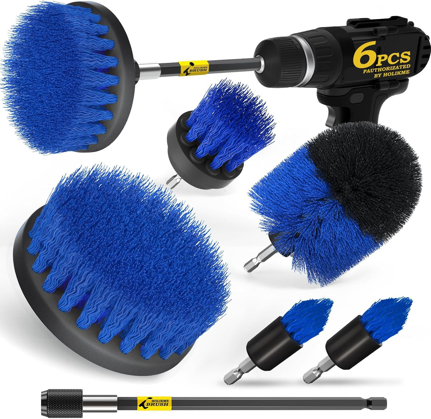 6 Piece All Purpose Drill Brush Power Scrubber Cleaning Set
