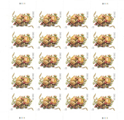 USPS Celebration Corsage Two Ounce 2017 Forever Stamps - Booklet of 20 Postage Stamps - For Birthdays, Weddings, Anniversaries, and Other Celebrations