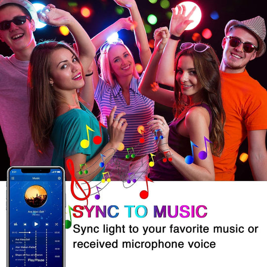 130ft LED Strip Lights for Bedroom – 2 Rolls of 65.6ft RGB Color-Changing Lights with Remote & App Control, Music Sync, Home Decor, 24V Power Supply