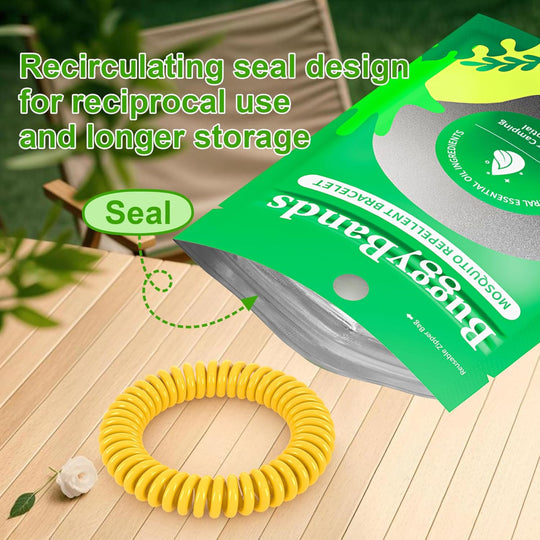 Mosquito Repellent Bracelets - DEET Free Waterproof Bands for Outdoor Protection