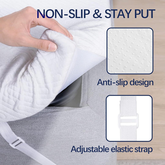 3 Inch Memory Foam Mattress Topper King Size, Cooling Relieving Mattress Pad for Bed with Bamboo Fiber Cover