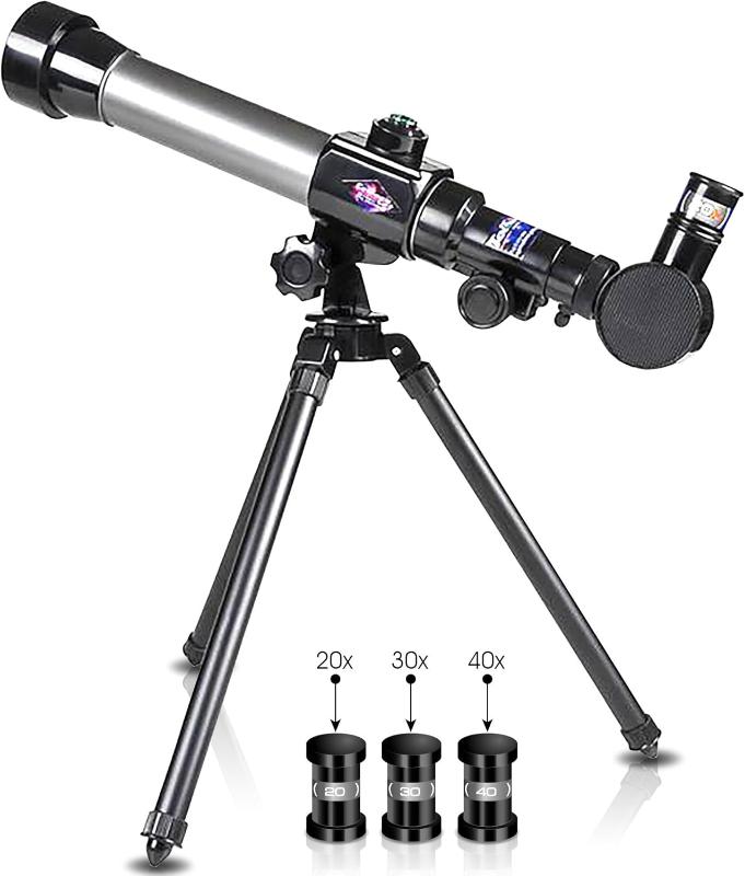 Beginner Telescope - Includes Tripod Stand and 20x, 30x, 40x Eyepieces