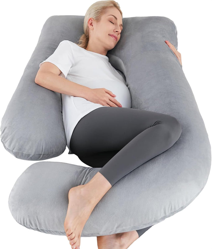 U-Shaped Pregnancy Pillow for Sleeping, Full Body Maternity Pillow for Side Sleepers