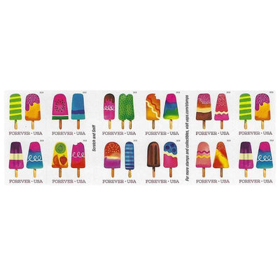 USPS FROZEN TREATS Forever Stamps 2018 - Book of 20 Postage Stamps