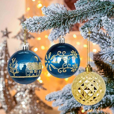 44 Piece Christmas Ornament Set - Holiday Tree Decor