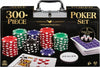 300-Piece Poker Set with Aluminum Carrying Case & Professional Weight Chips & Poker Dice