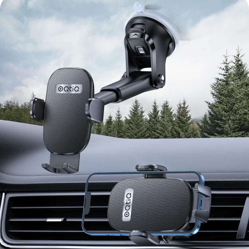 Auto Dashboard Cell Phone Holder with Windshield Mount - Strong Suctio ...