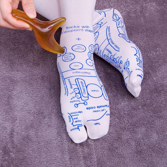 Women’s Reflexology Socks Set – Foot Massage Socks with Trigger Point Tool for Pain Relief