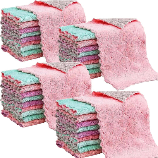 Reusable Microfiber Dish Towels, Super Absorbent, Quick-Drying, Lint-Free, Machine Washable