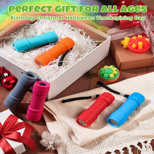 6-Pack LED Flashlights – Handheld Camping & Emergency Torch Lights with Lanyard Battery Included