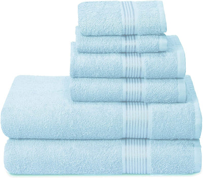 6 Pack Ultra Soft Cotton Quick Dry Towel Set