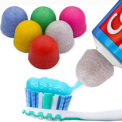  Self-Closing Toothpaste Caps, Silicone Mess-Free Dispenser Lids for Kids and Adults