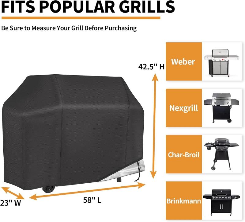 Waterproof BBQ Grill Cover, Fade Resistant 